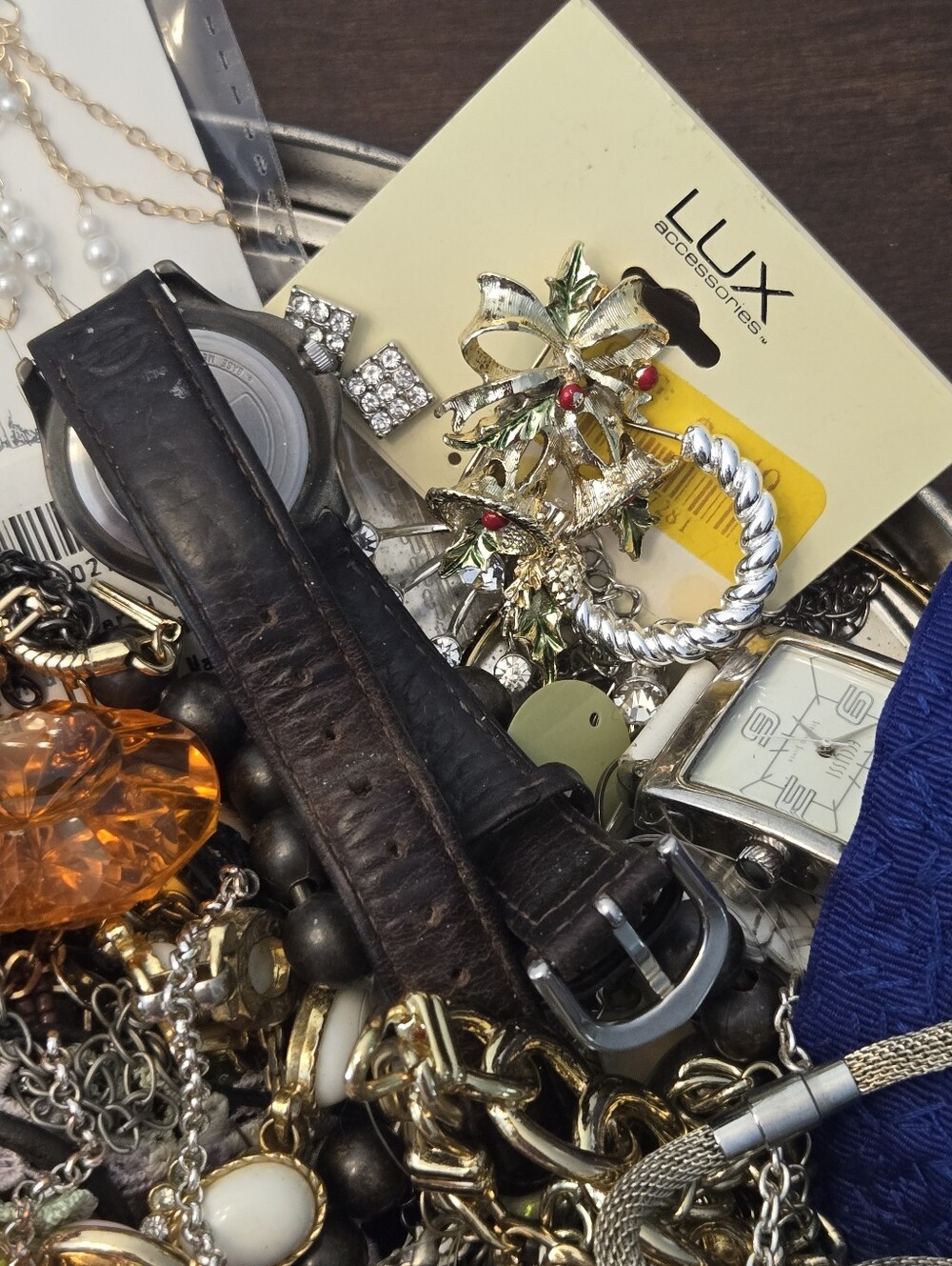 >2lb Scrap Jewelry Lot For Crafting Lot #D - Picture 5 of 7
